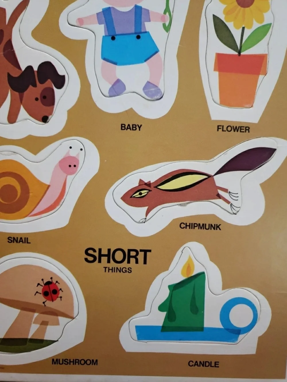 Vtg 1972 Western Publishing Company Puzzle Short Things Youth Kids Nostalgia
